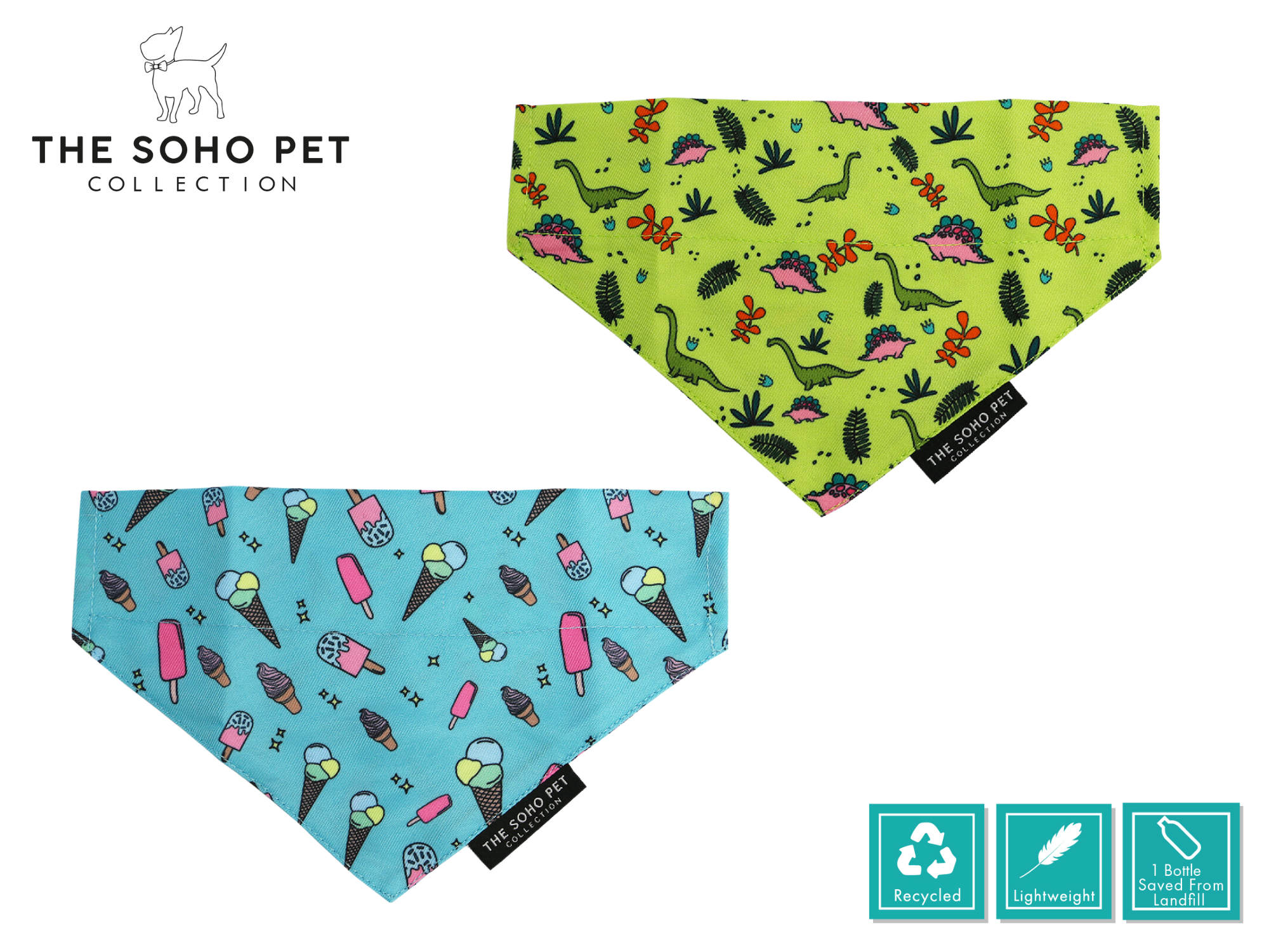 Dino & Ice Cream Bandana | ANCOL