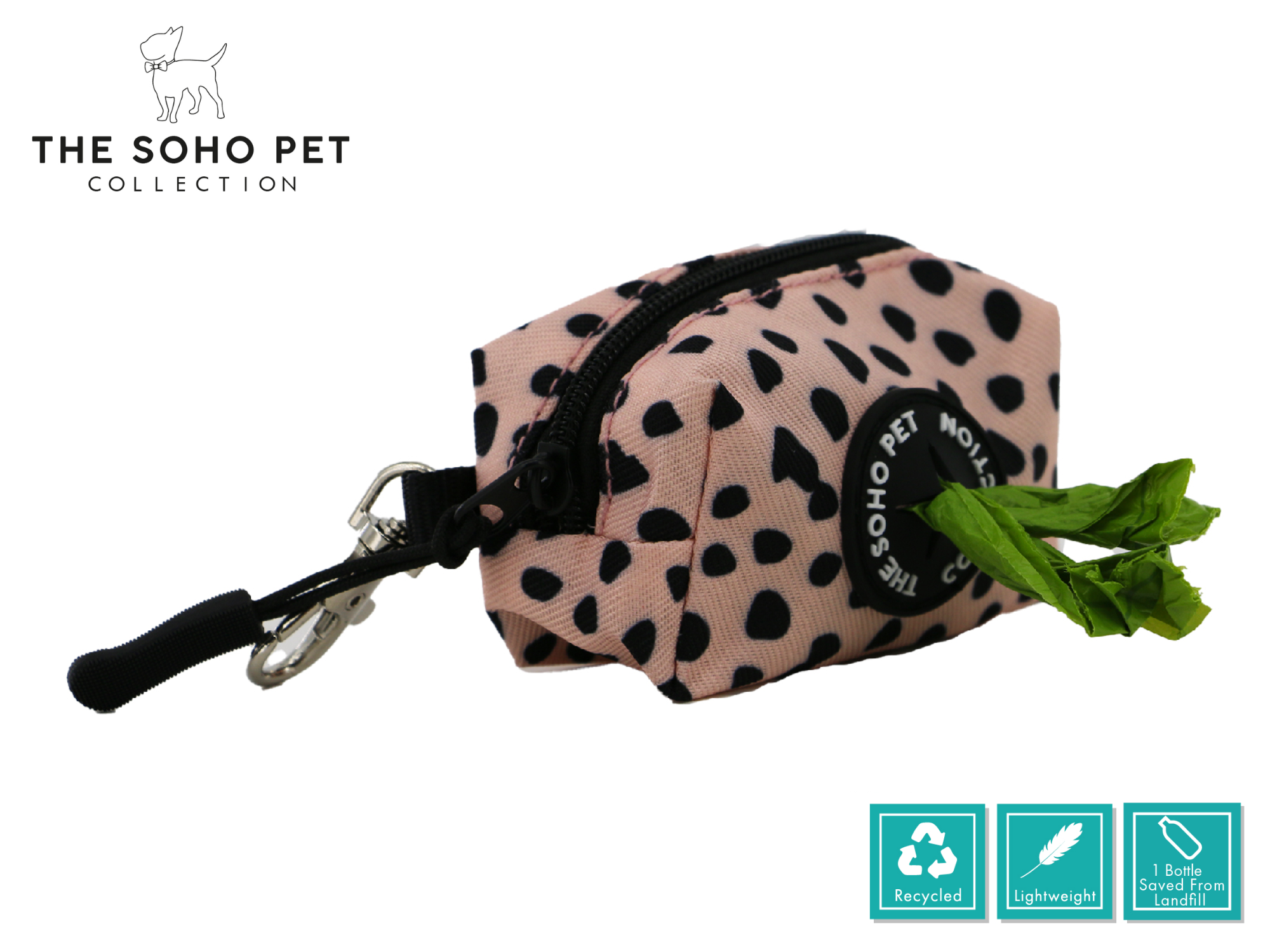 Dalmatian Pattern Poop Bag Dispenser & Scrunchie | ANCOL