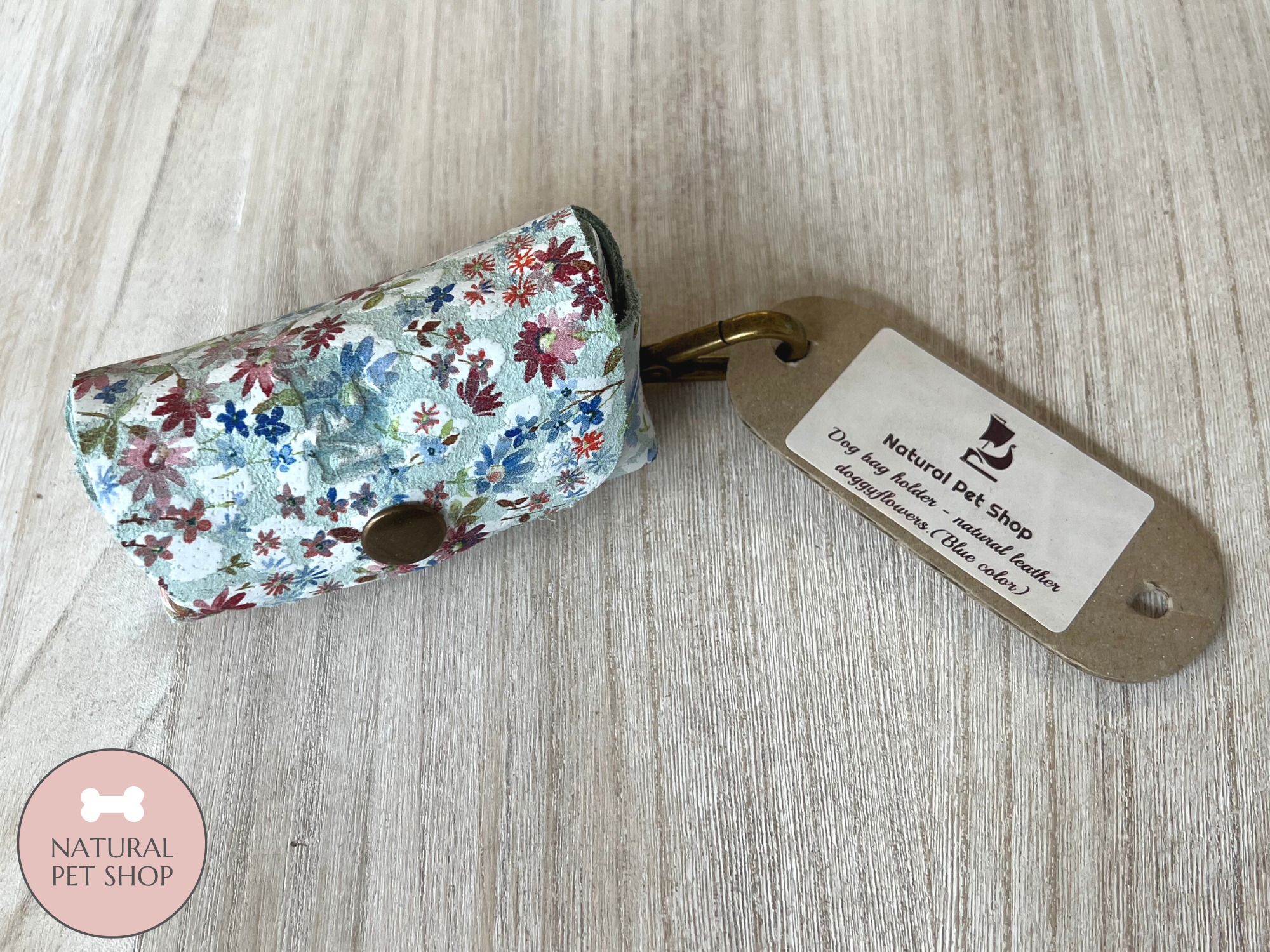 Natural Leather Poop Bag Holders