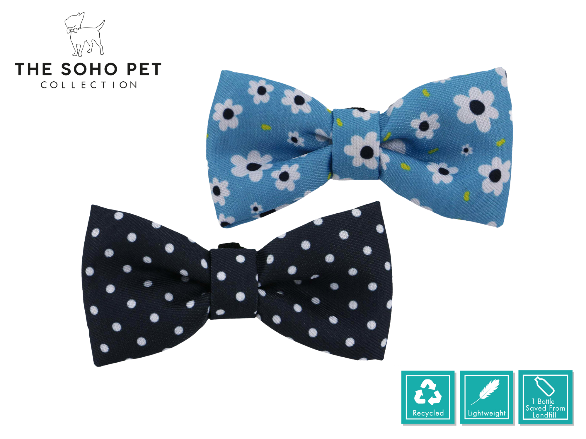 Daisy & Polka Dot Pattern Bow Ties | ANCOL