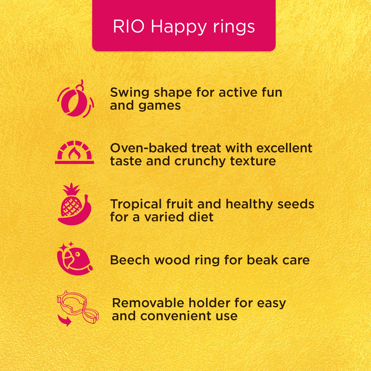 RIO Happy Ring for Budgies & Exotic Birds – 80g