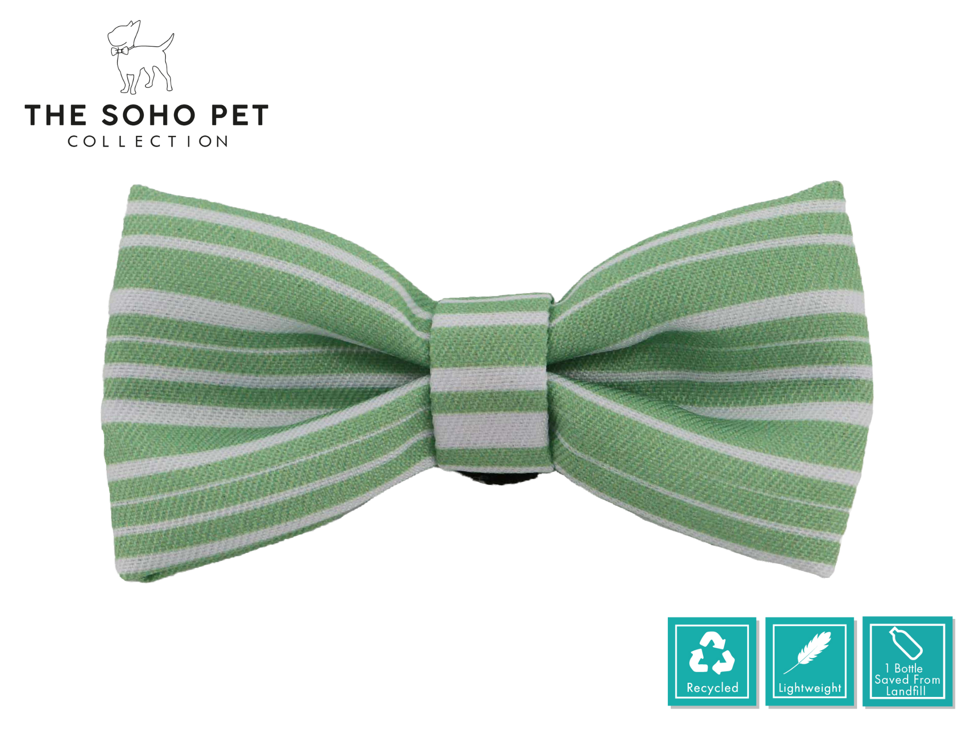 Stripe & Leaf Pattern Bow Tie | ANCOL