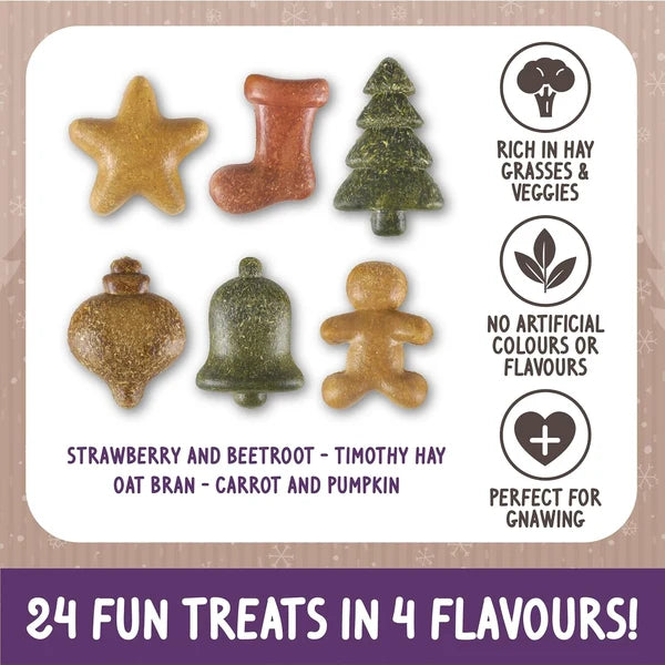 Rosewood Cupid & Comet Veggie Burst Advent Calendar for Small Animals – 120g