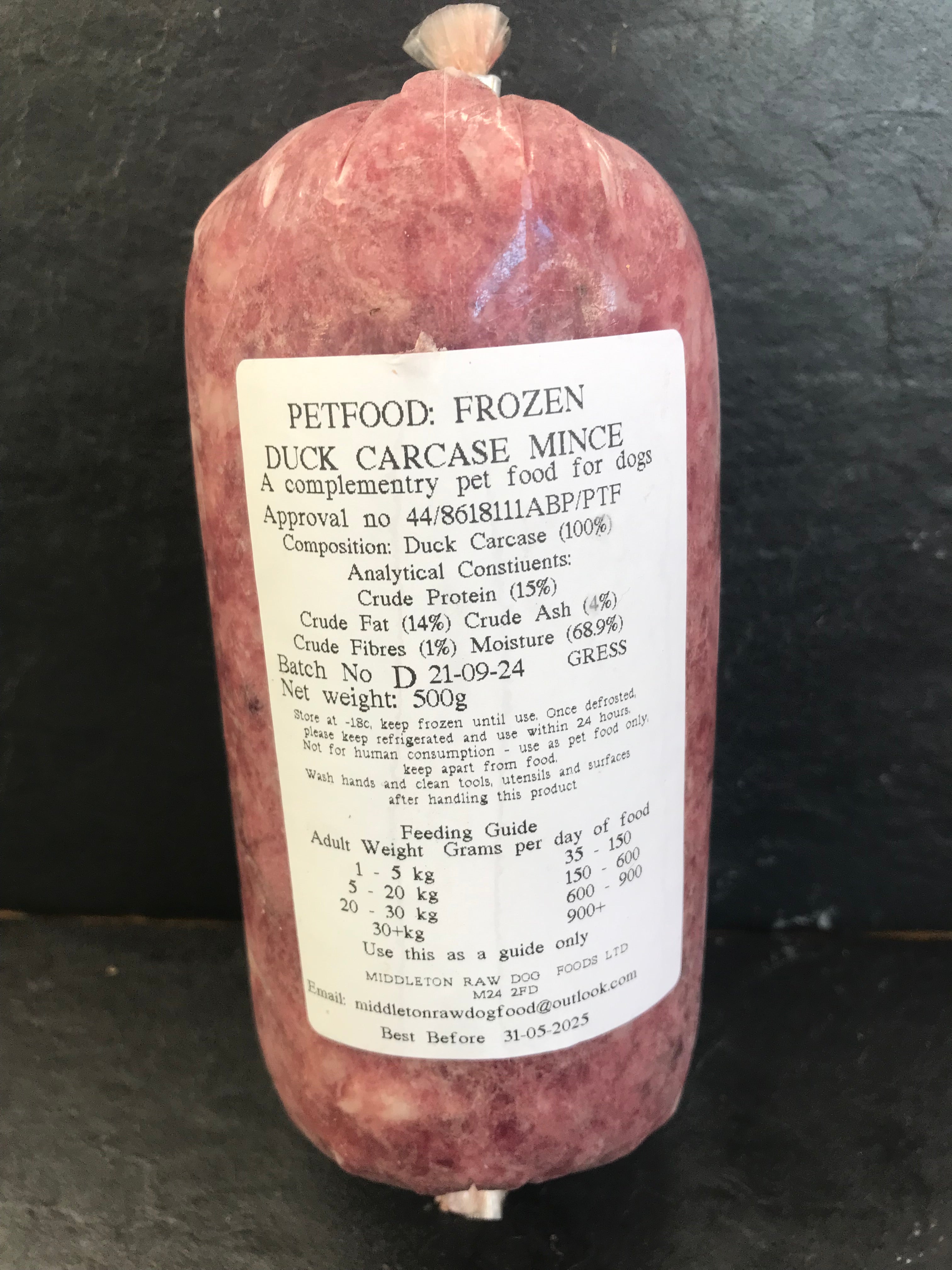 Duck Mince with Bone 500g Raw Food | Middletons