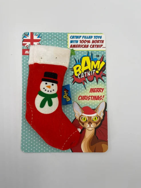 BAM! Christmas Catnip Stocking Toy – Festive Cat Gift