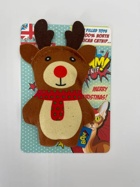 BAM! Ronny Christmas Reindeer Catnip Toy – Festive Cat Gift