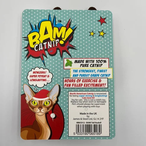 BAM! Ronny Christmas Reindeer Catnip Toy – Festive Cat Gift