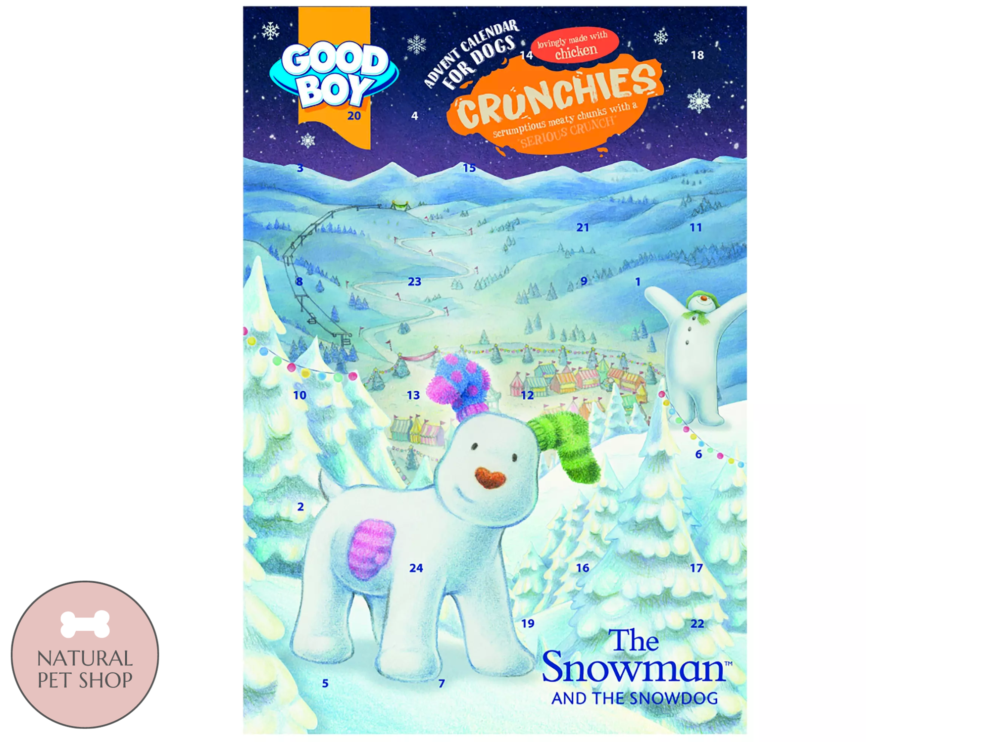 Snowman Advent Calendar for Dogs
