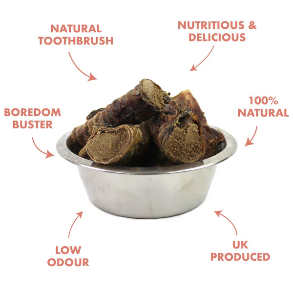 100% Natural Meaty Filled Beef Trachea for Dogs