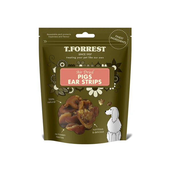 100% Natural Pig Ear Strips for Dogs